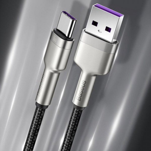Фото - Кабель синхронизации данных Baseus AM-Type-C M 0.25 m 6.0A 66W Black (CAKF000001)
