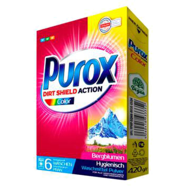 Фото - Стиральный порошок Purox Color 420 г (4260418933352)