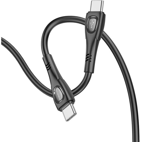 Фото - Кабель синхронизации данных BOROFONE BX98 Type-C to Type-C Superior 60W Black (6941991104497)