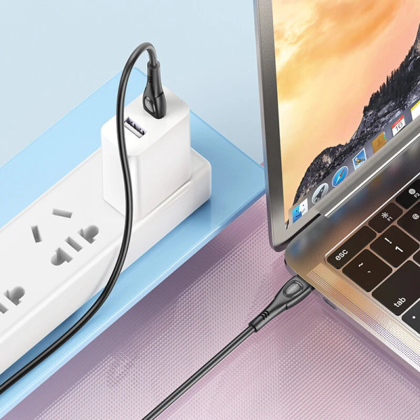 Фото - Кабель синхронизации данных BOROFONE BX98 Type-C to Type-C Superior 60W Black (6941991104497)