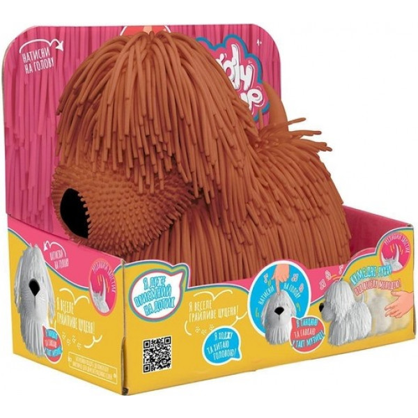 Фото - Интерактивная игрушка Jiggly Pup Озорной щенок Коричневый (JP001-WB-D)