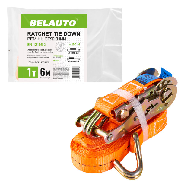 Фото - Стяжной ремень BelAuto 1 т 6 м (BC1-6)