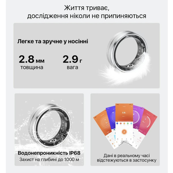 Фото - Смарт-кольцо INSPIRE Silver Размер 11 (HSR01-11)