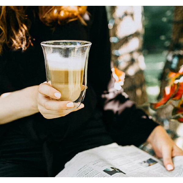 Фото - Набор стаканов с двойными стенками Delonghi ЛАТТЕ МАКІЯТО, 220 мл