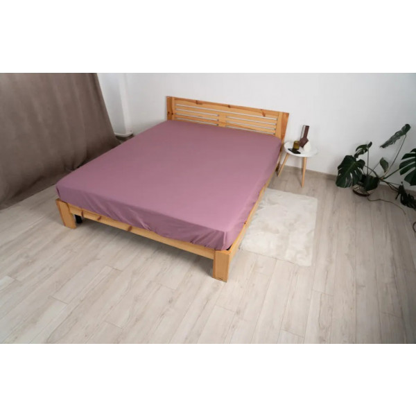 Фото - Простынь двуспальная ТЕП ВДОХНОВЕНИЕ с резинкой 180х200 см Пепельная роза (2-04018_26853)