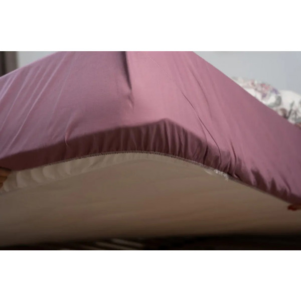 Фото - Простынь двуспальная ТЕП ВДОХНОВЕНИЕ с резинкой 180х200 см Пепельная роза (2-04018_26853)