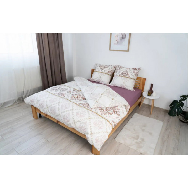 Фото - Простынь двуспальная ТЕП ВДОХНОВЕНИЕ с резинкой 180х200 см Пепельная роза (2-04018_26853)