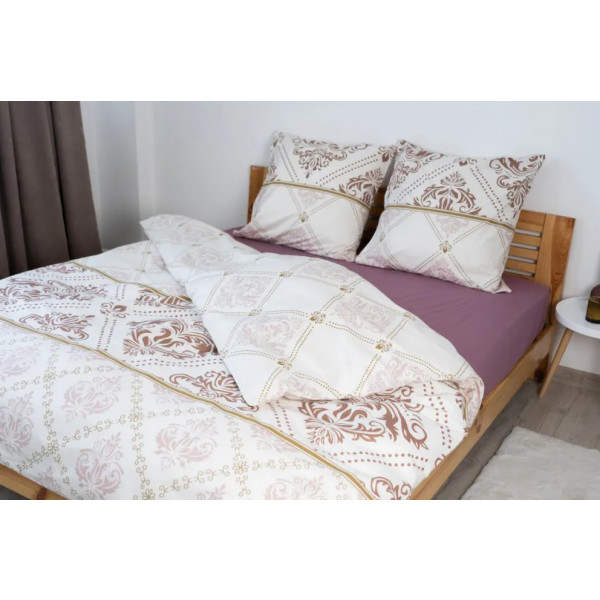 Фото - Простынь двуспальная ТЕП ВДОХНОВЕНИЕ с резинкой 180х200 см Пепельная роза (2-04018_26853)