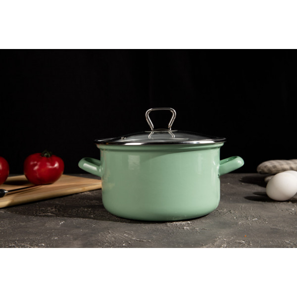 Фото - Кастрюля Biol CE18G 2,2 л зеленая