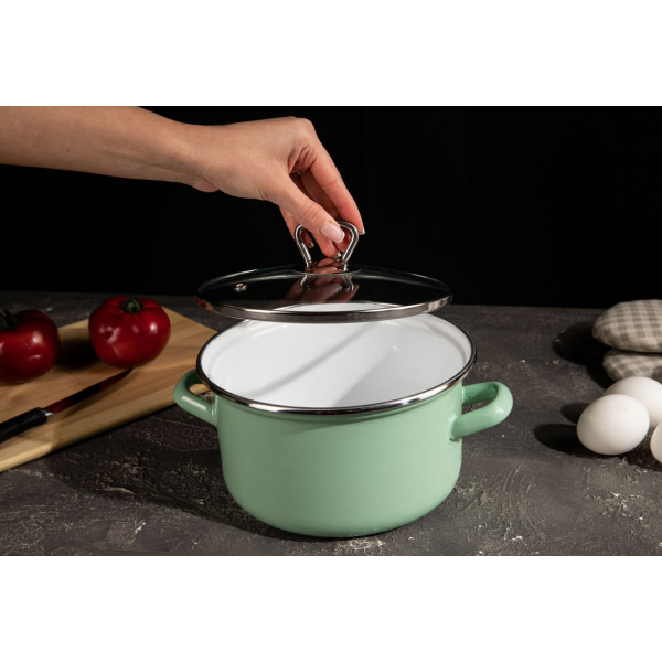 Фото - Кастрюля Biol CE18G 2,2 л зеленая