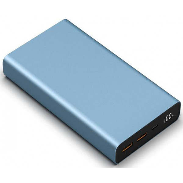 Фото - Батарея мобильная 2E 20000mAh PD100W Blue Stee (2E-PB2501-Steel)