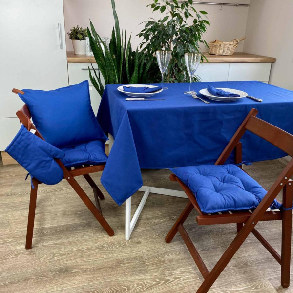 Фото - Скатерть прямоугольная Прованс Синяя 134х180 см (017646)