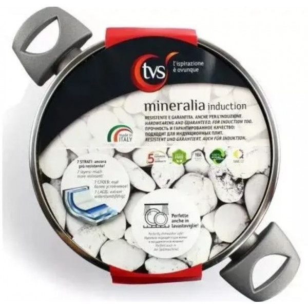 Фото - Кастрюля TVS Mineralia Induction 20 см 2.1 л (8000807059517)