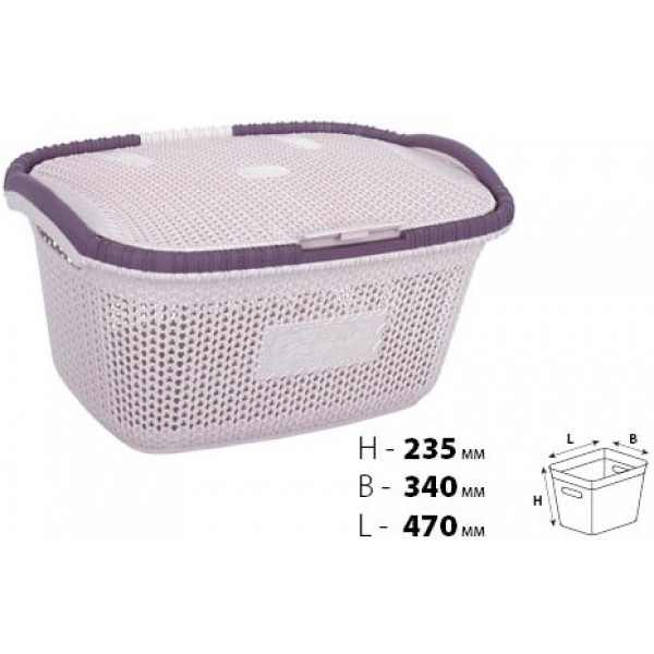 Фото - Корзина для белья VIOLET HOUSE 1002 Виолетта Powder 28 л