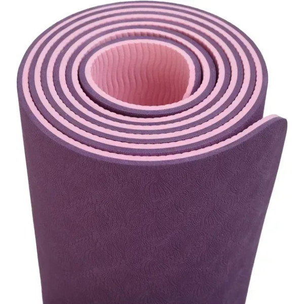 Фото - Коврик для йоги и фитнеса TECOFIT Dual Color TPE Mat 183х61х0.6 см Purple/Pink (TOP18013825/3)