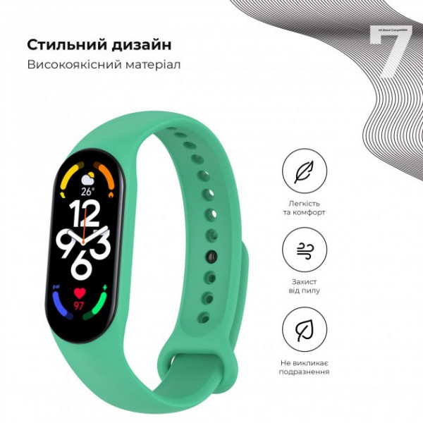Фото - Ремешок для фитнес-браслета Armorstandart New Style for Xiaomi Mi Band 7/6/5 Teal Green (ARM61889)
