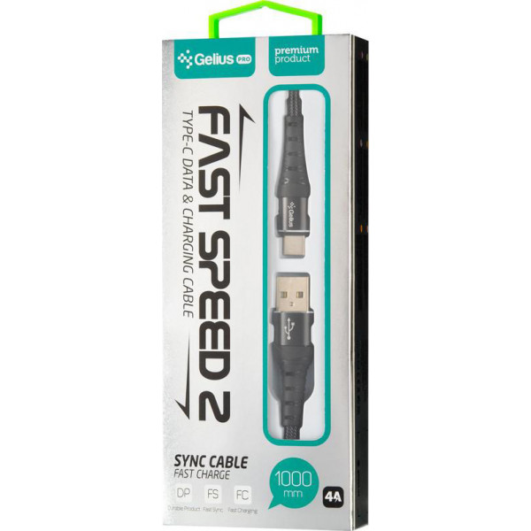 Фото - Кабель синхронизации данных Gelius Pro Fast Speed 2 GP-UC05c Type-C Black