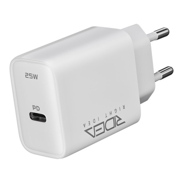 Фото - Сетевое зарядное устройство Ridea Rapid Max 1USB-C QC/PD 25W White (RW-25120)