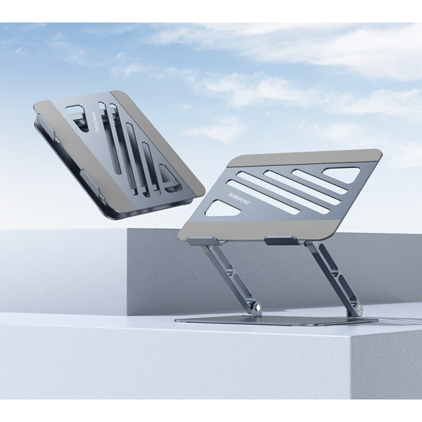 Фото - Подставка под ноутбук BOROFONE BH115 Plus Vito metal notebook stand Metal Gray (6941991112454)