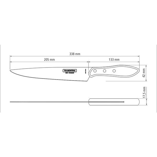 Фото - Нож для мяса Tramontina Barbecue Polywood 203 мм (21190/178)