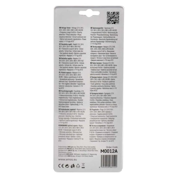 Фото - Индикатор напряжения EMOS Тестер M0012А 12–690V с оптическим и акустическим сигналом