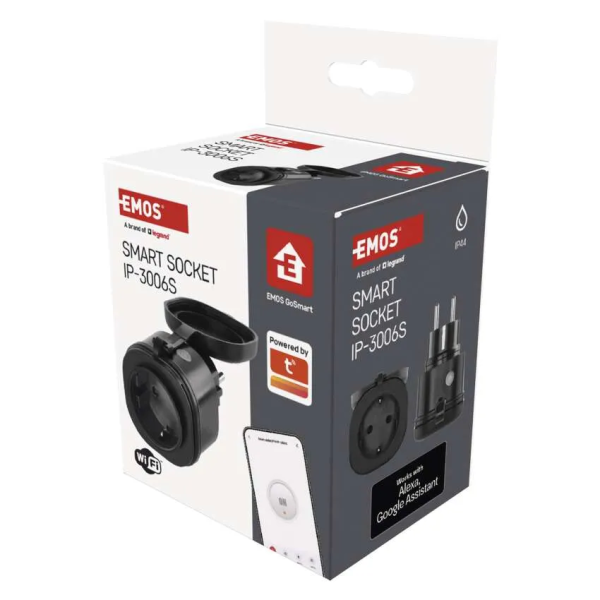Фото - Умная розетка EMOS влагозащищенная WIFI P5532 GoSmart, IP44