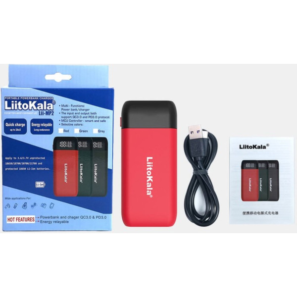 Фото - Батарея мобильная LiitoKala Lii-MP2 PowerBank Red QC3.0&PD3.0