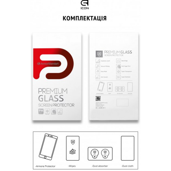 Фото - Защитное стекло для смартфона Armorstandart Icon for Xiaomi Poco C40 Black (ARM62078)