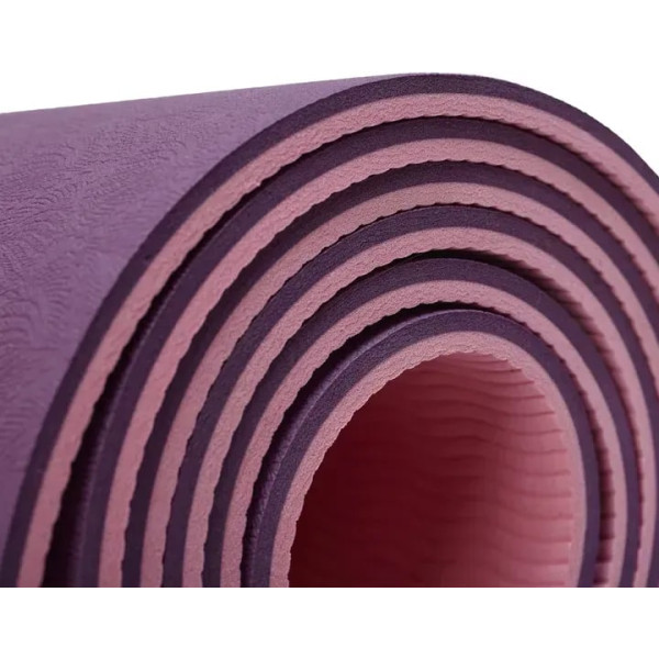 Фото - Коврик для йоги и фитнеса TECOFIT Dual Color TPE Mat 183х61х0.6 см Purple/Pink (TOP18013825/3)