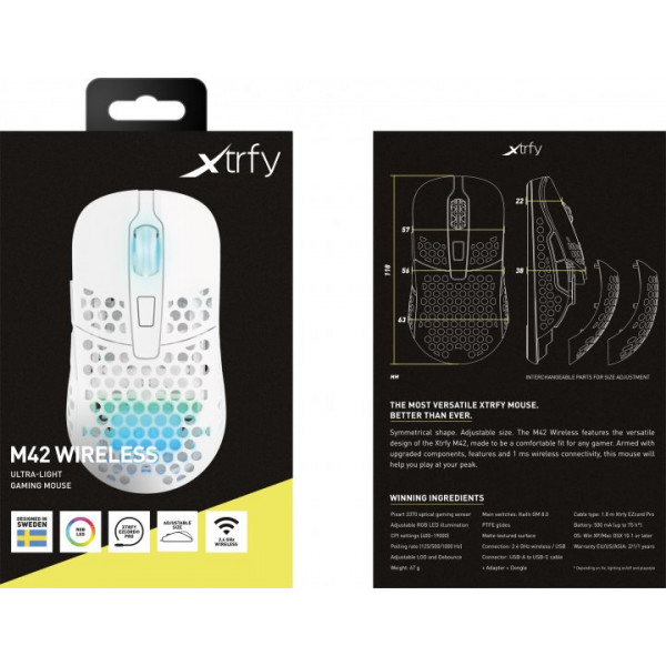 Фото - Мышь проводная Xtrfy M42 WL RGB White