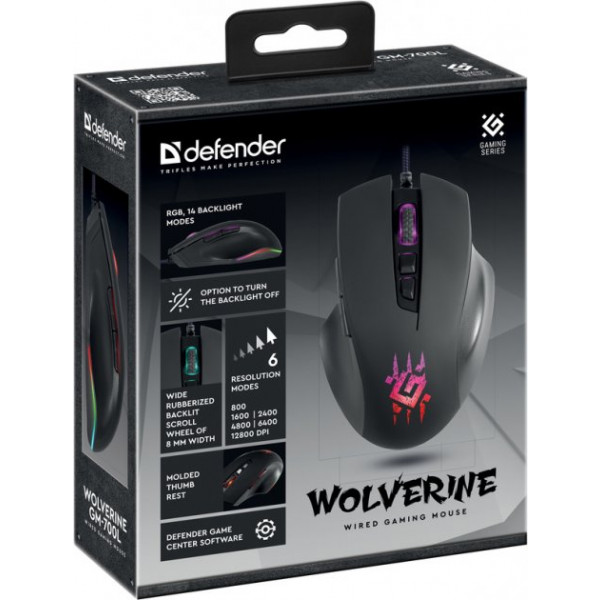 Фото - Мышь проводная Defender Wolverine GM-700L RGB (52700)