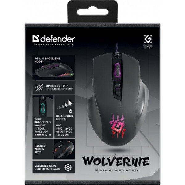 Фото - Мышь проводная Defender Wolverine GM-700L RGB (52700)