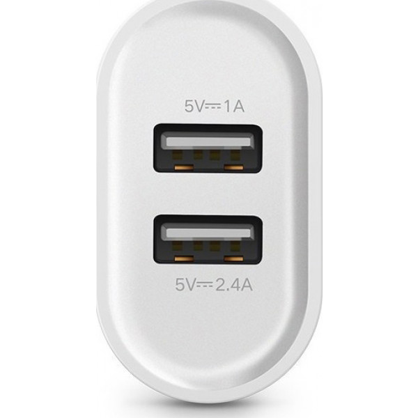 Фото - Сетевое зарядное устройство UGREEN CD104 2xUSB 3.4A Charger White (20384)