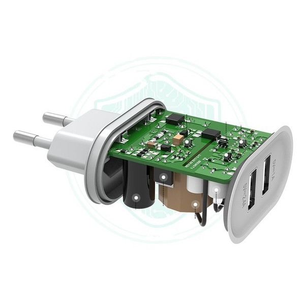 Фото - Сетевое зарядное устройство UGREEN CD104 2xUSB 3.4A Charger White (20384)