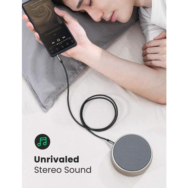 Фото - Кабель 3.5 мм - 3.5 мм UGREEN AV112 3.5 mm M - 3.5 mm M Cable 2m Black (50363)