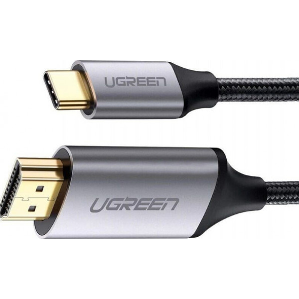 Фото - Кабель синхронизации данных UGREEN MM142 Type-C M - HDMI M Cable Alum. 1.5 м Gray\Black (50570)