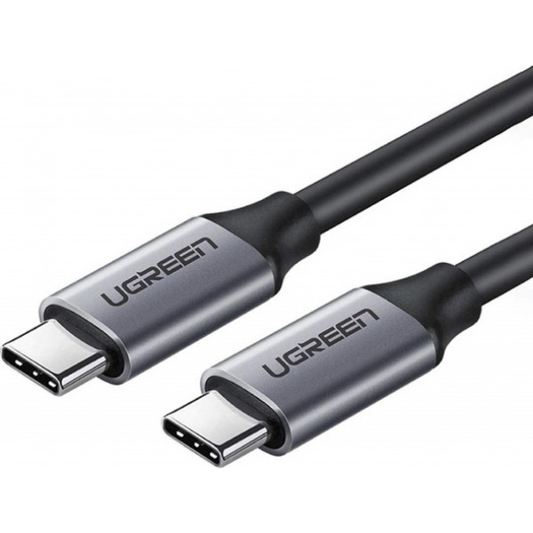 Фото - Кабель синхронизации данных UGREEN US161 Type-C - Type-C 100W 5A Cable Alum. 1.5 м Gray (50751)