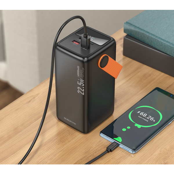 Фото - Батарея мобильная BOROFONE BJ66B Magnifico 22.5W+PD20W 60000mAh Black (6941991115165)