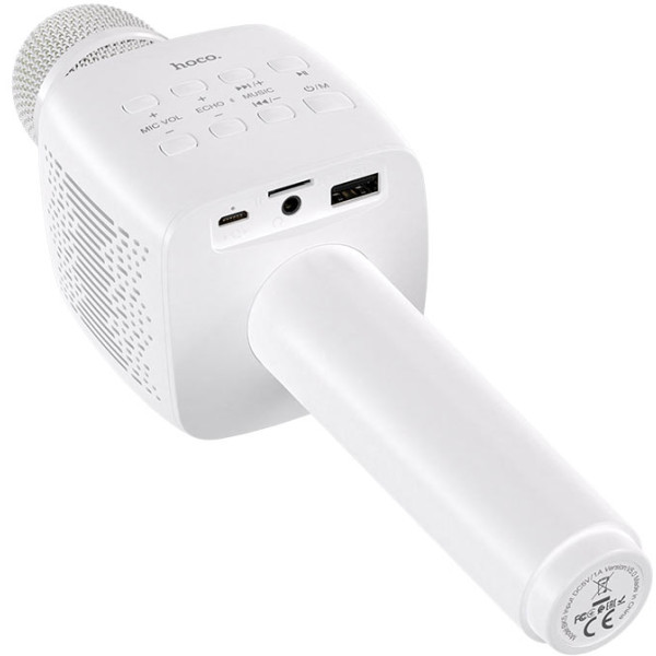 Фото - Микрофон вокальный беспроводной HOCO BK5 White (6931474742292)