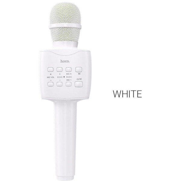 Фото - Микрофон вокальный беспроводной HOCO BK5 White (6931474742292)