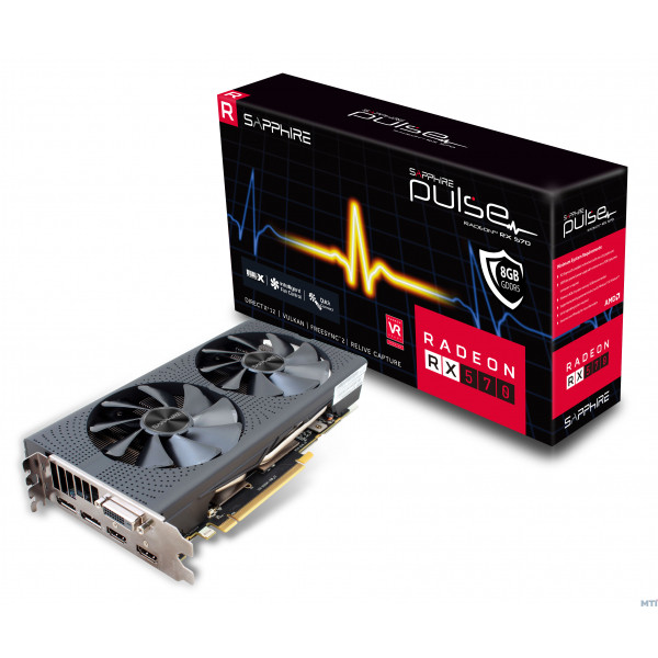 Фото - Видеокарта Sapphire AMD Radeon RX 570 Pulse OC 8GB GDDR5 256bit (11266-66-20G)