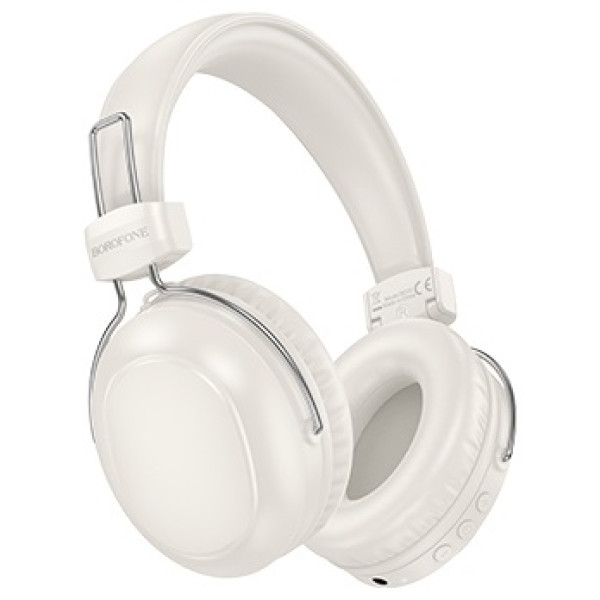 Фото - Наушники полноразмерные беспроводные BOROFONE BO33 Melody Milky White (6941991120091)