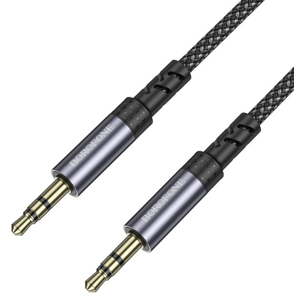 Фото - Кабель 3.5 мм - 3.5 мм BOROFONE BL24 AUX Metal Grey (6941991118968)