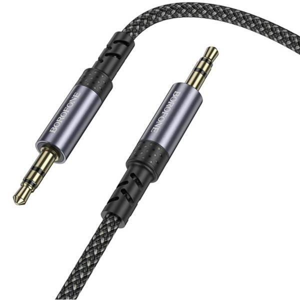 Фото - Кабель 3.5 мм - 3.5 мм BOROFONE BL24 AUX Metal Grey (6941991118968)