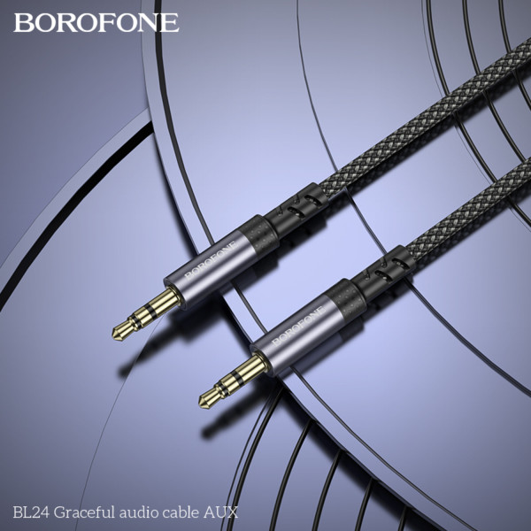 Фото - Кабель 3.5 мм - 3.5 мм BOROFONE BL24 AUX Metal Grey (6941991118968)