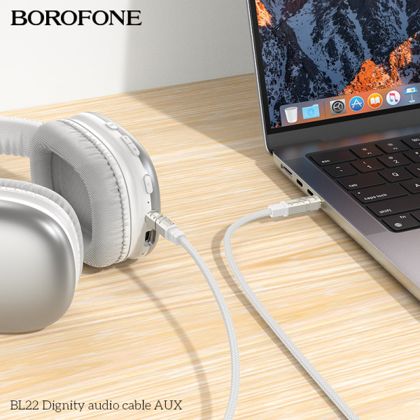Фото - Кабель 3.5 мм - 3.5 мм BOROFONE BL22 Dignity audio cable AUX Black (6941991117725)