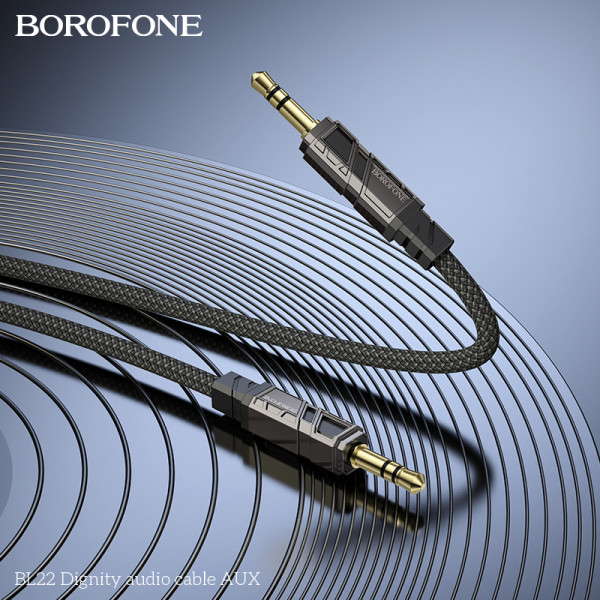 Фото - Кабель 3.5 мм - 3.5 мм BOROFONE BL22 Dignity audio cable AUX Black (6941991117725)
