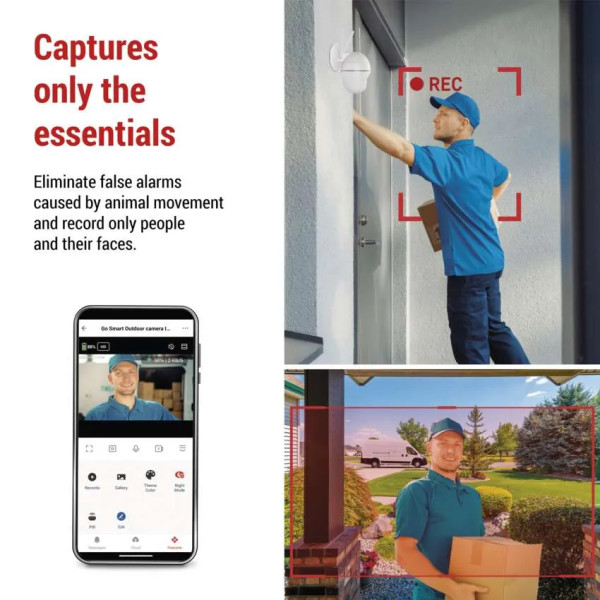 Фото - IP-камера EMOS H4057 Go Smart наружная с Wi-Fi, питание 5V/1A, белая