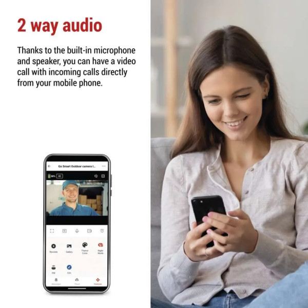 Фото - IP-камера EMOS H4057 Go Smart наружная с Wi-Fi, питание 5V/1A, белая