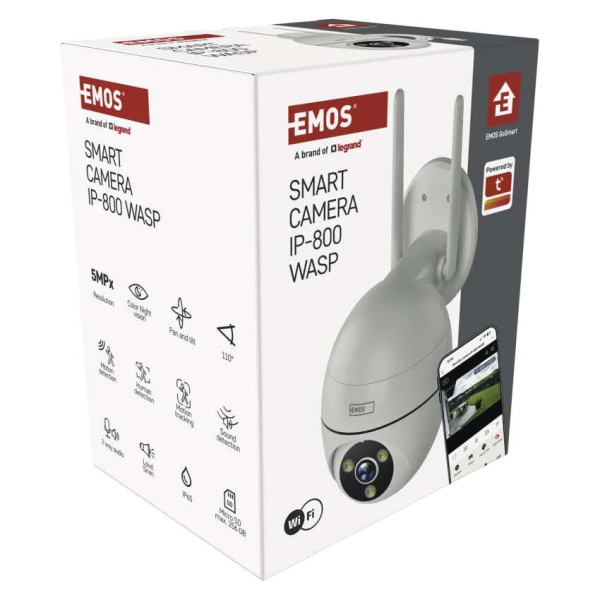 Фото - IP-камера EMOS H4057 Go Smart наружная с Wi-Fi, питание 5V/1A, белая